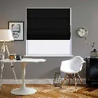 Orient Faux Silk Ebony Roman Blind