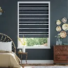 Premium Sleek Midnight Blue Faux Wood Blind - 50mm Slat