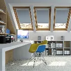 Expressions Fjord Blue Blackout Blind For Velux Windows