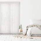 Cleo White 89mm Vertical Blind