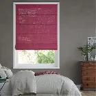 Lumiere Unlined Bijou Linen Magenta Roman Blind