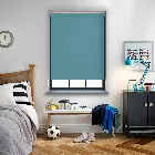 Unilux Pvc Blackout Topaz Blue Electric Roller Blind