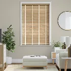 Metropolitan Classic Oak & Oatmeal Wooden Blind - 50mm Slat