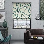 Sumi Indigo Roman Blind