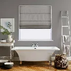 Santiago Cotton Silver Grey Roman Blind