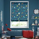 Robbie Robonaut Space Blue Roman Blind