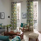 Scandi Bloom Spruce Green Curtain