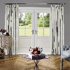Crushed Velvet White Curtain