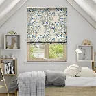 Bursting Berries Vintage Linen Blueberry Roman Blind