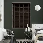 Sevillan Walnut & Chocolate Faux Wood Blind - 50mm Slat