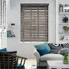 Ash Grey & Cadet Faux Wood Blind - 50mm Slat