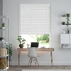 Vermont Ultra White & Soft White Wooden Blind - 50mm Slat