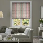 Twill Stripe Linen Strawberry Roman Blind