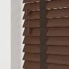 Fauxwood Grained Lima With Coffee Tapes Blind