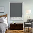 Oslo Blackout Dark Grey Roller Blind
