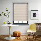 Midas Stripe Blackout Opal Cream Electric Roller Blind