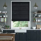 Lumiere Unlined Bijou Linen Indigo Roman Blind