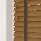 Fauxwood Grained Amber Oak With Coffee Tapes Blind