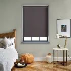 Shimmer Blackout Quartz Black Electric Roller Blind