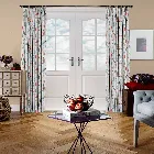 Cottage Garden Poppy Red Curtain