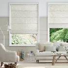 Lumiere Unlined Ahisma Luxe Faux Silk Pearl Roman Blind