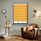 Midas Stripe Blackout Citrine Yellow Electric Roller Blind
