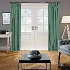 Velvet Seafoam Blue Curtain