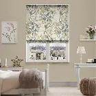 Bursting Berries Vintage Linen Oatmeal Roman Blind