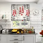 Blooming Meadow Linen Ruby Roman Blind