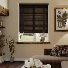 Burnished Walnut & Espresso Wooden Blind - 50mm Slat