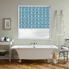 Boheme Pvc Blackout Azure Blue Electric Roller Blind