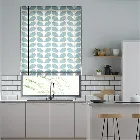 Two Colour Stem Powder Blue Roman Blind