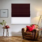 Orient Faux Silk Claret Red Roman Blind