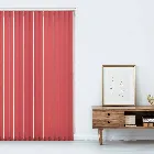 Unicolour Fr Red 89mm Vertical Blind