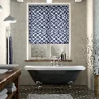Fretwork Indigo Roller Blind