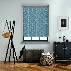 Boheme Pvc Blackout Azure Blue Electric Roller Blind