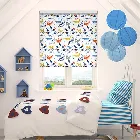 Hygge Birds Nordic Blue Roller Blind