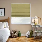 Faux Silk Olive Green Roman Blind