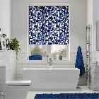 Splash Blackout Midnight Rushes Lagoon Blue Roller Blind
