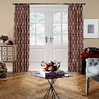 Art Deco Garnet Red Curtain