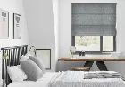 Crushed Velvet Steel - Roman Blind