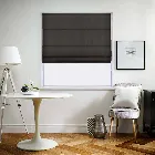 Orient Faux Silk Dark Grey Roman Blind