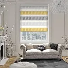 Cardigan Stripe Flax Grey Roller Blind