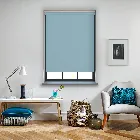 Unilux Pvc Blackout Powder Blue Electric Roller Blind