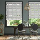 Dove Madera & Quicksilver Faux Wood Blind - 50mm Slat