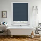 Suede Blackout Ink Blue Electric Roller Blind
