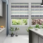 Cardigan Stripe Linen Blue Horizon Roman Blind