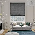 Luxe Chenille Smoke Roman Blind