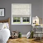 Crushed Velvet White Roman Blind