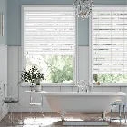 Ice White Faux Wood Blind - 50mm Slat